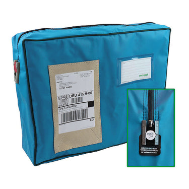 Posttasche für Ordnerversand - Runde, Eisblau